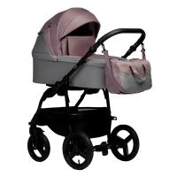 Детская коляска Indigo Impulse 2 в 1   Светло-серый+розовый